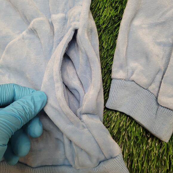 Vintage 70s Velour Chest Stripe Pullover Sweater Womens L/XL USA - Picture 3 of 11